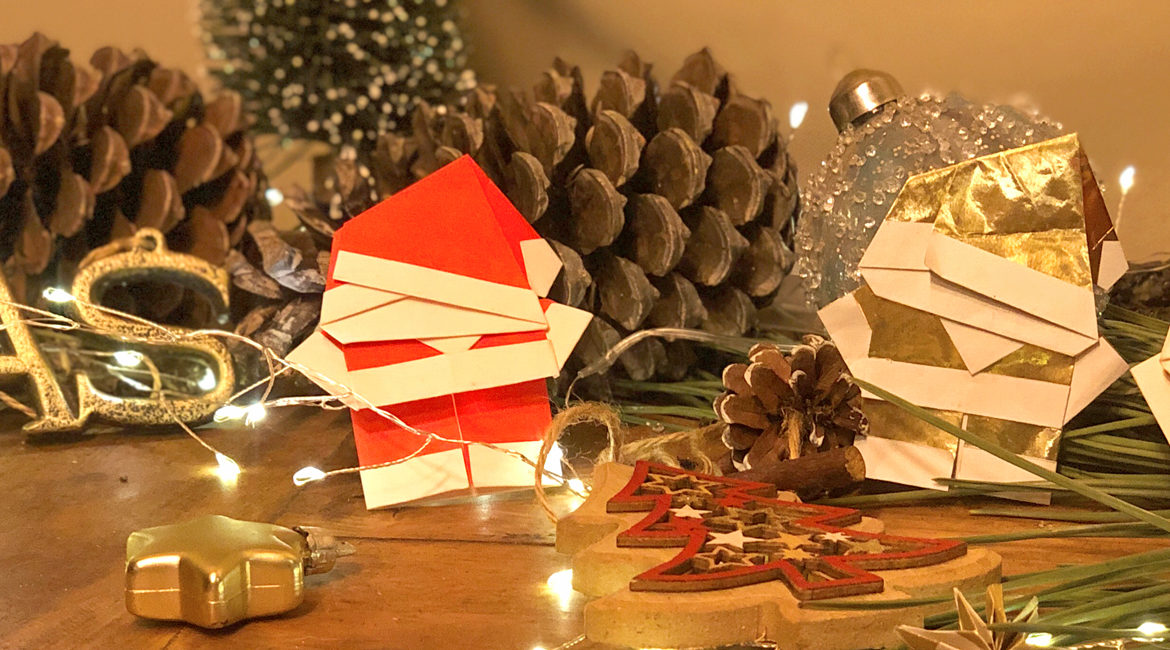 Origami-Weihnachtsmann