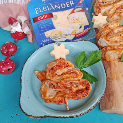 Weihnachts-Pizza-Bäumchen